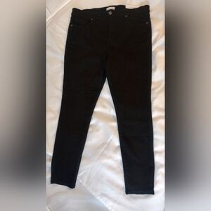 LOFT Women's Black Slim Pockets Cotton Blend Jeans High Rise New Size 16 33